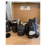 Vintage cameras and camera accessories