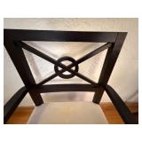 Solid Wood Table with Additional Leaves and 3 Padded Chairs