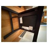 Solid Wood Table with Additional Leaves and 3 Padded Chairs