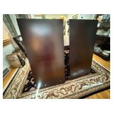 Solid Wood Table with Additional Leaves and 3 Padded Chairs