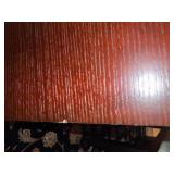 Solid Wood Table with Additional Leaves and 3 Padded Chairs