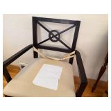 Solid Wood Table with Additional Leaves and 3 Padded Chairs