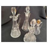 Vintage Glass Cruets and stopper collection with some from Heisey