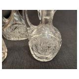 Heisey Vintage Glass Curets with Stoppers Cut Glass