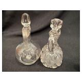 Heisey Vintage Glass Curets with Stoppers Cut Glass