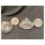 Heisey Vintage Glass Curets with Stoppers Cut Glass