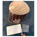 Artistic Shell Art Piece and Sterling Silver Apple Corral Earrings