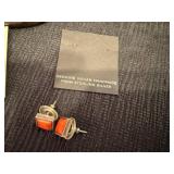 Artistic Shell Art Piece and Sterling Silver Apple Corral Earrings