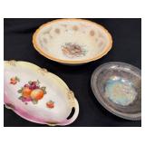 Wallace Silverplated Bowl, Eleanor Bavaria Serving Dish & D.E. McNicol East Liverpool Bowl
