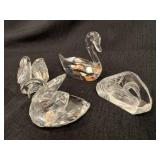 Swarovski Crystal Swans and One from Sweden