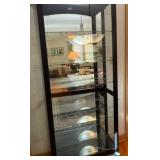 Howard Miller Lighted Glass Shelf Display Cabinet with 7 Glass Adjustable Shelves