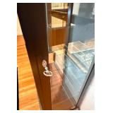 Howard Miller Lighted Glass Shelf Display Cabinet with 7 Glass Adjustable Shelves