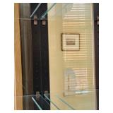Howard Miller Lighted Glass Shelf Display Cabinet with 7 Glass Adjustable Shelves