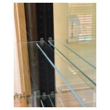 Howard Miller Lighted Glass Shelf Display Cabinet with 7 Glass Adjustable Shelves