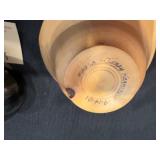 Art Collection--Mo Hawk Branham Feb 1997 Clavlia Swan, Abby Tofte Glass Art From Silverston Gallery in Grand Marais MN, & Jerry Kermods Maple Bowl