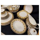Beautifully Designed Wedgwood India Bone China Collection Made in England with 22-CT Gold Rim Finishing Touch that Serves 8