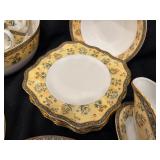 Beautifully Designed Wedgwood India Bone China Collection Made in England with 22-CT Gold Rim Finishing Touch that Serves 8