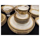 Beautifully Designed Wedgwood India Bone China Collection Made in England with 22-CT Gold Rim Finishing Touch that Serves 8