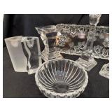 Crystal Set with Candlesticks, Bowls, Platter