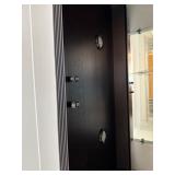 Michael Weiss Lighted Mirrored Back Display Cabinet with Glass Doors and Drawer