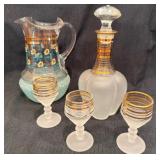 Decanter, Pitcher & Glasses