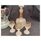 Decanter, Pitcher & Glasses
