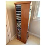 Revolving CD Cabinet with a Huge Collection of CD