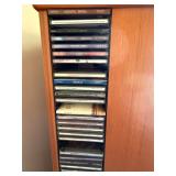 Revolving CD Cabinet with a Huge Collection of CD