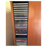 Revolving CD Cabinet with a Huge Collection of CD