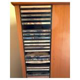 Revolving CD Cabinet with a Huge Collection of CD