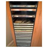 Revolving CD Cabinet with a Huge Collection of CD