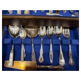WH Rodgers Assorted Silver Plated Flatware Set in Box