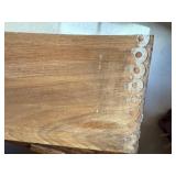 Vintage Oak Knobbed Dresser with Vintage Lamps & Hand Mirror