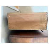 Vintage Oak Knobbed Dresser with Vintage Lamps & Hand Mirror