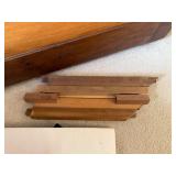 Vintage Oak Knobbed Dresser with Vintage Lamps & Hand Mirror