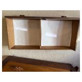 Vintage Oak Knobbed Dresser with Vintage Lamps & Hand Mirror
