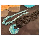 Blue Vase with Scout Curated Wears & Attractive Beaded Necklaces