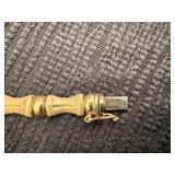 Attractive 14 CT Gold Bamboo Design Bracelet