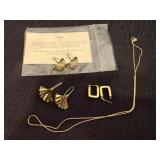 Gingko Earrings & Necklace