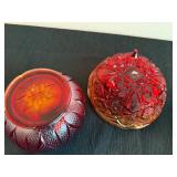 Indiana Glass Heirloom Rose Bowls