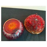 Indiana Glass Heirloom Rose Bowls