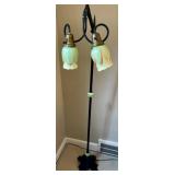 Art Deco Antique Lamp with 1920 Lamp Scones