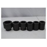 Hand tool lot: SAE 3/4" drive SK impact socket set, 6 pcs