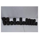 Assorted S-K Impact Sockets, Metric Sizes 27mm-42mm