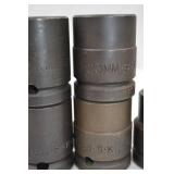 Assorted S-K Impact Sockets, Metric Sizes 27mm-42mm