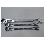 SK Ratcheting Combination Wrench Lot - 8mm, 10mm, 15mm