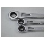 SK Ratcheting Combination Wrench Lot - 8mm, 10mm, 15mm