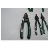 Hand Tool Lot - SK Snap Ring Pliers Set & Wire Stripper