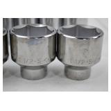 Set of Mixed SAE Chrome Sockets - SK Brand 1/2 Drive