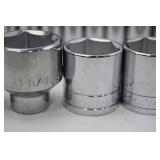Set of Mixed SAE Chrome Sockets - SK Brand 1/2 Drive